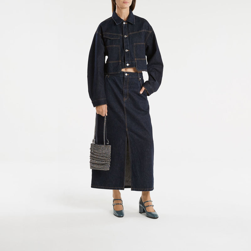 Escarpins Alice Carel Cuir Verni Bleu Gris