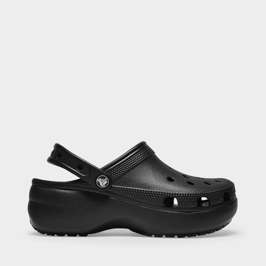 Mules À Plateforme Classique - Crocs - Noir
