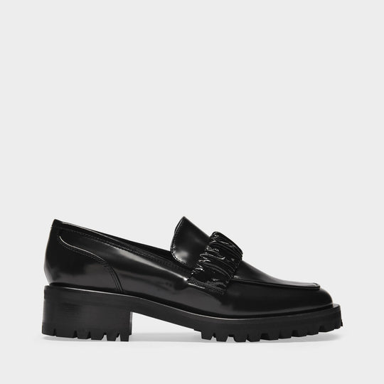 Mocassins Chouchou Square en Cuir Noir