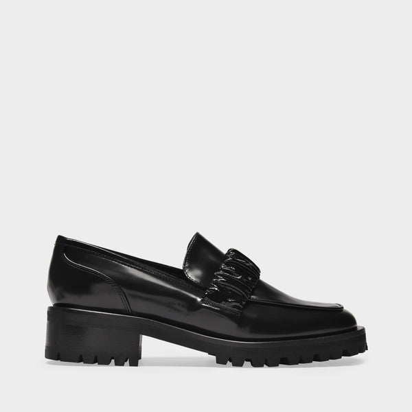 Mocassins Chouchou Square en Cuir Noir