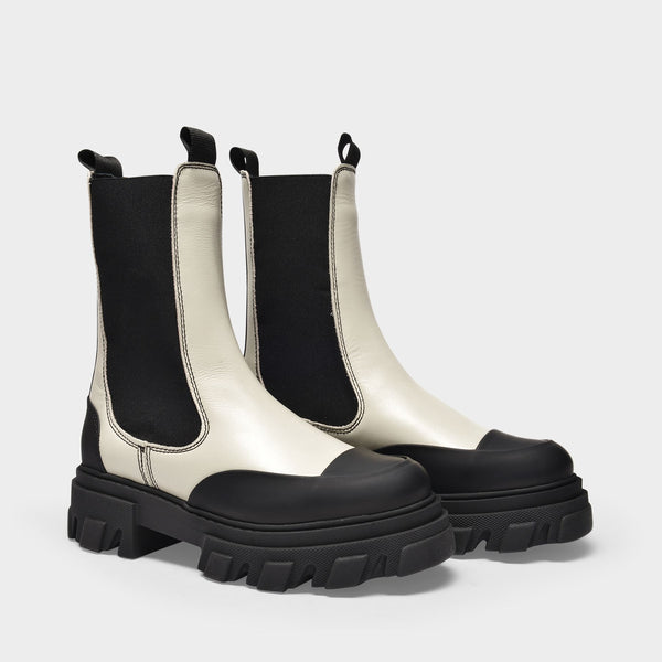 Bottes Chelsea en Cuir Blanc