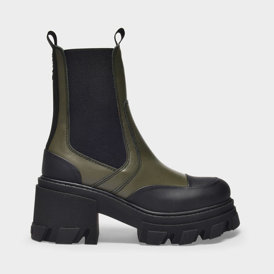 Boots en Cuir Vert