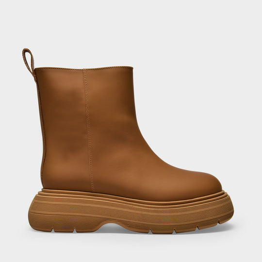 Bottines en Caoutchouc Marron