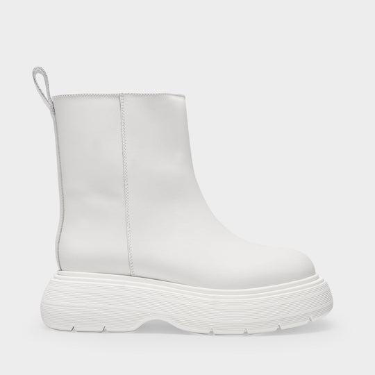 Bottines en Caoutchouc Blanc