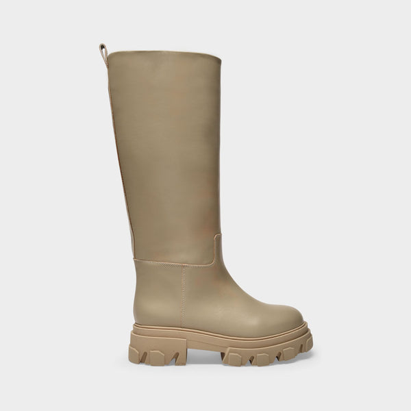 Bottes Combat en Cuir Marron Clair