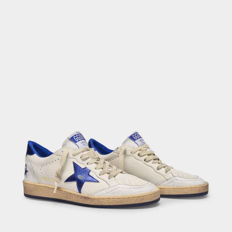 Sneakers Ball Star - Golden Goose - Caoutchouc - Blanc/Bluette