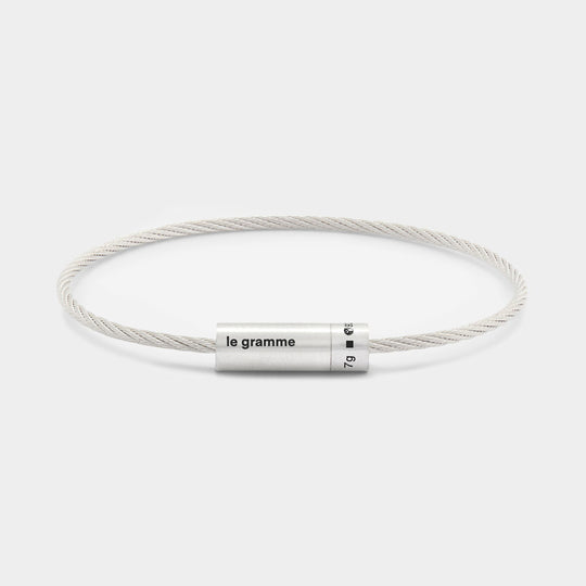 Bracelet Câble Le 7 g En Argent Brossé