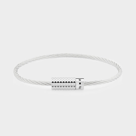 Bracelet Pyramid Guilloche 9g en Argent