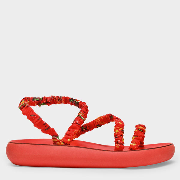 Sandales Scrunchie Melia en Toile Multicolore