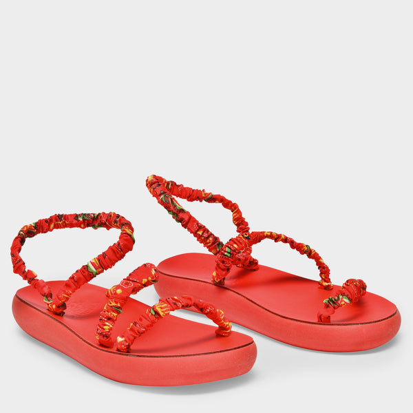 Sandales Scrunchie Melia en Toile Multicolore