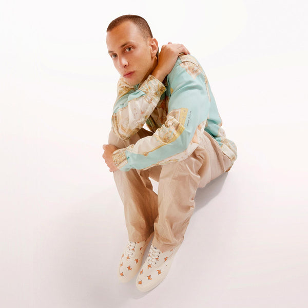 Sneakers All Over Fox Head en Toile Blanche