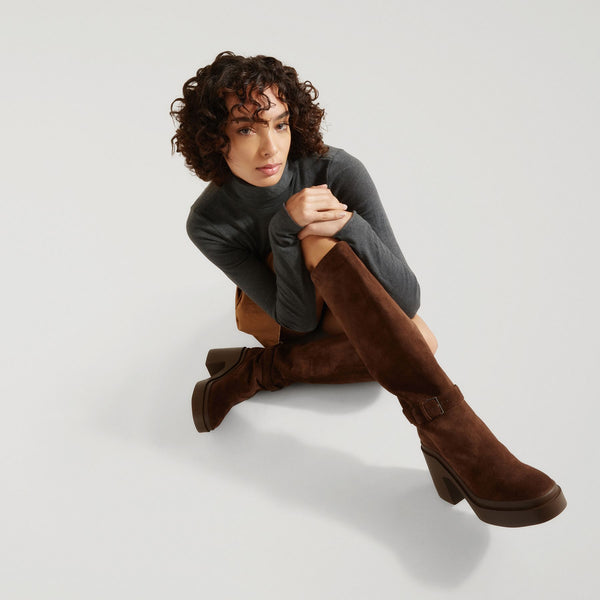Bottes Ninon en Cuir Marron