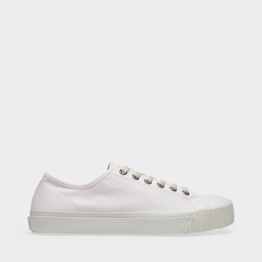 Sneakers Tabi Low Top en Coton Blanc