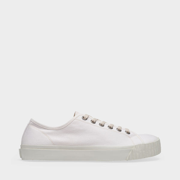 Sneakers Tabi Low Top en Coton Blanc