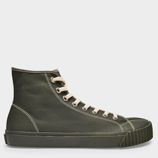 Sneakers Tabi High Top en Toile Verte