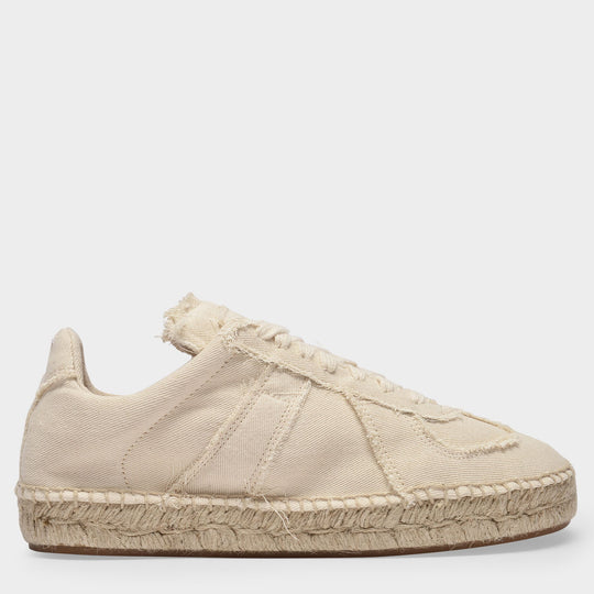 Sneakers Basses en Coton Blanc