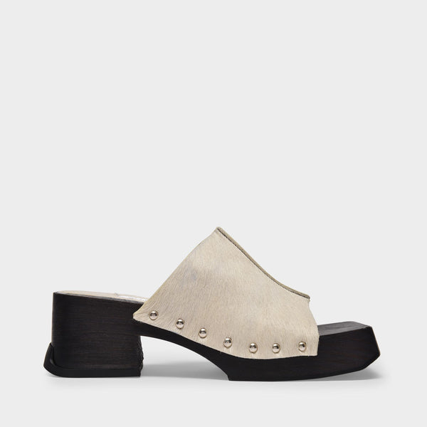 Sabots Hannah en Cuir Beige