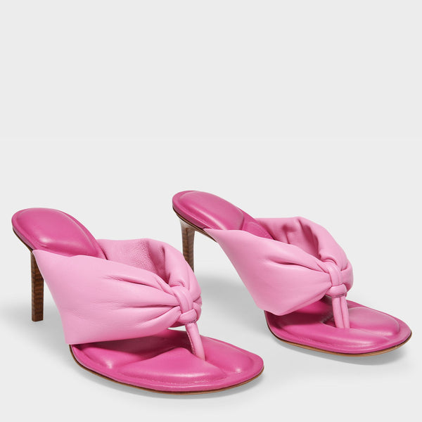 Les Sandales Nocio en Cuir Rose