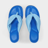 Les Sandales Nocio en Cuir Bleu