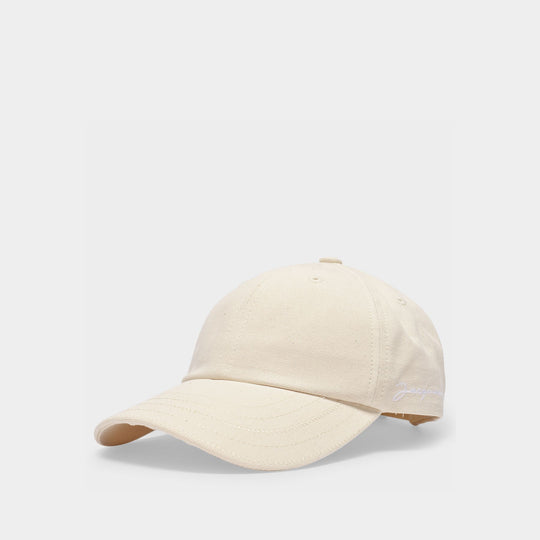 La Casquette Jacquemus en Coton Blanc Cassé