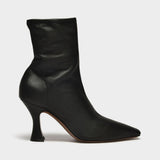 Bottines Ran Stretch en Cuir Noir