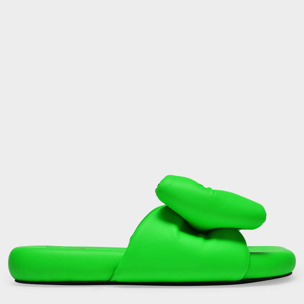 Mules Extra Padded en Cuir Vert
