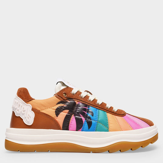 Sneakers Rainbow en Cuir Noir Multicouleur