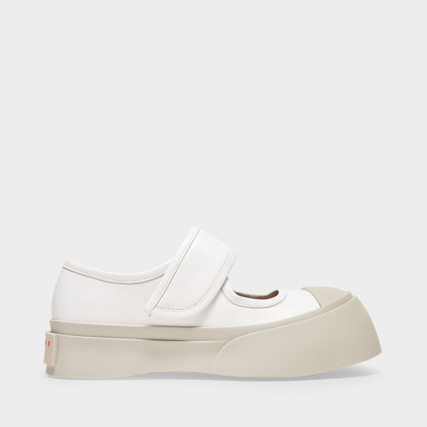 Mary Janes Pablo en Cuir Blanc