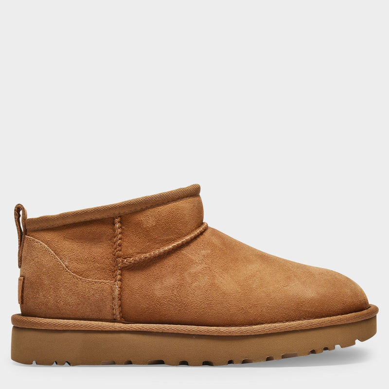 Bottines Classic Ultra Mini en Cuir Marron