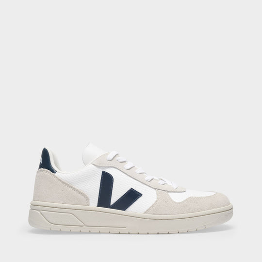 Sneakers V-10 en B-Mesh Blanc et Bleu