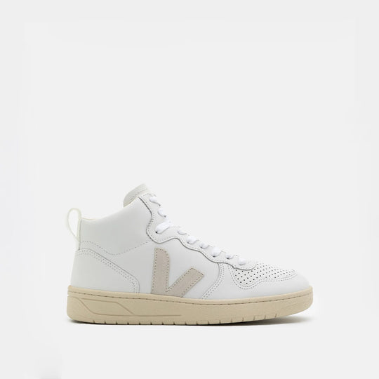 Sneakers V-15 - Veja - Cuir - Blanc/Beige