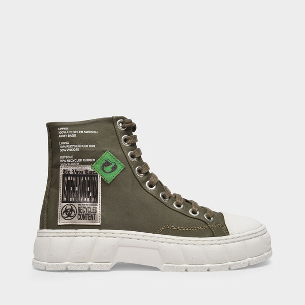Sneakers 1982 en Toile Kaki Upcyclée