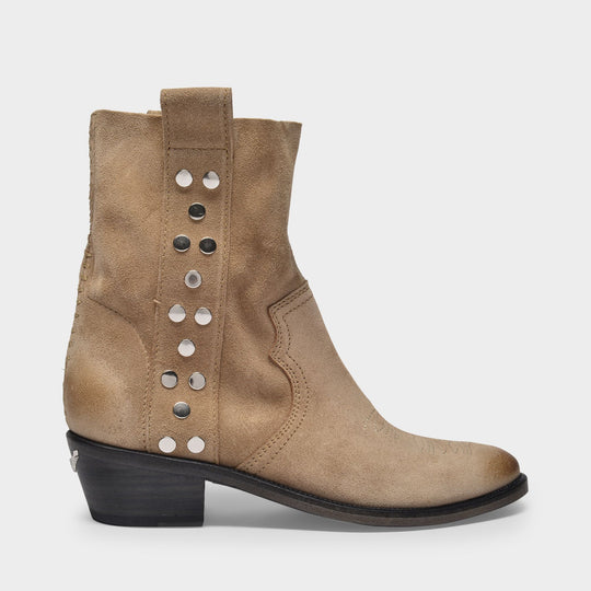 Bottines Pilar en Cuir Marron