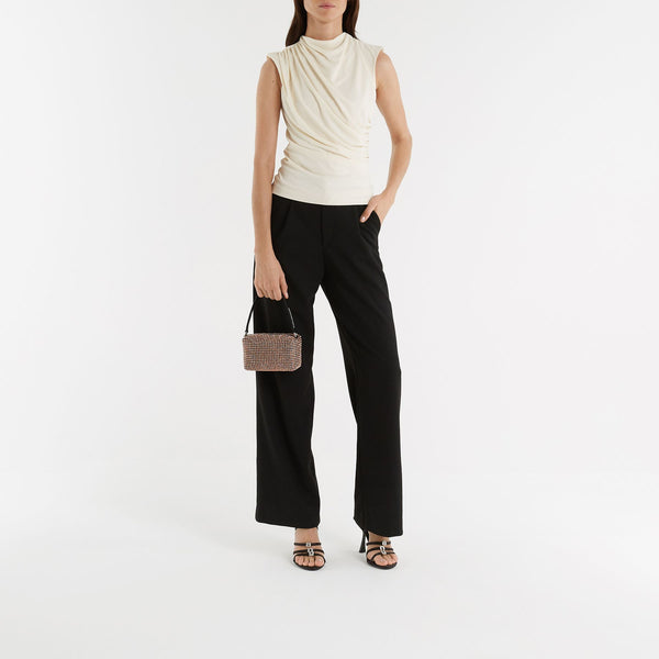 Sandales Nala 105 Logo - Alexander Wang - Satin - Noir