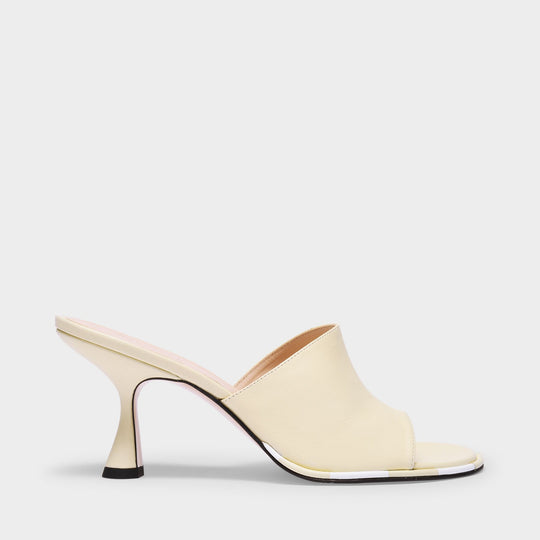 Mules Agnes en Cuir Beige