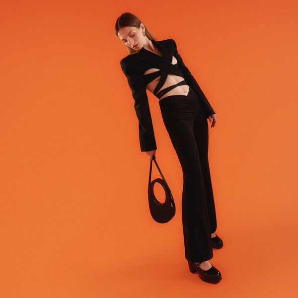 Sac À Bandoulière Mini Swipe - Coperni - Cuir - Noir