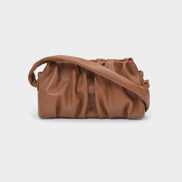 Sac À Main Vague - Elleme - Cuir - Marron