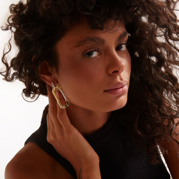 Boucle d'oreille Chiara Big en or 18 ct et diamants