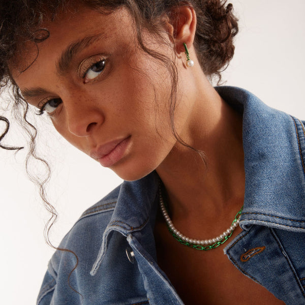 Boucle d'oreille Mini Pearls en or 18 ct et perles akoya