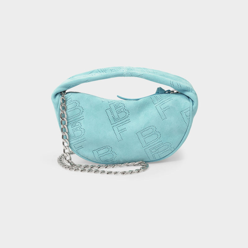 Sac Baby Cush en Cuir Bleu