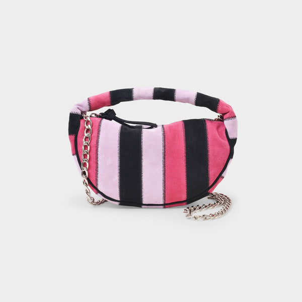 Sac Baby Cush en Cuir Rose Patchwork