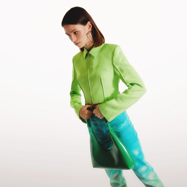 Sac Amber en Cuir Vert