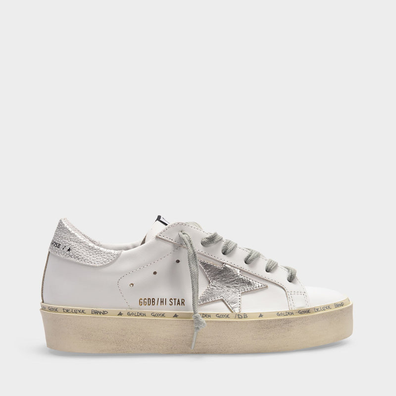 Baskers Hi Star en Cuir Blanc/Multicolore