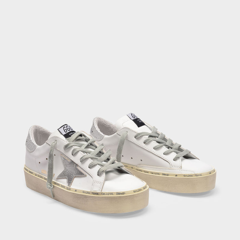 Baskers Hi Star en Cuir Blanc/Multicolore