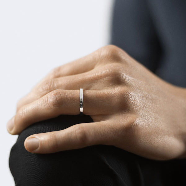 Bague Ruban Le 3G - Le Gramme - Argent Poli - Argenté