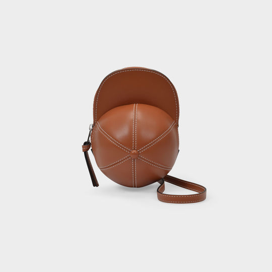 Sac Midi Cap Bag en Cuir Marron