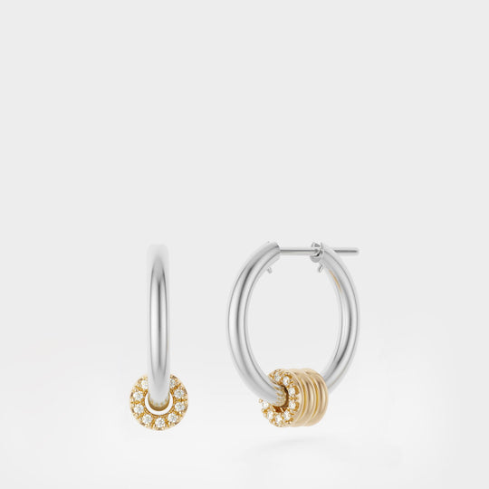 Boucles d'oreilles Ara Sg en argent, or 18 ct et diamants