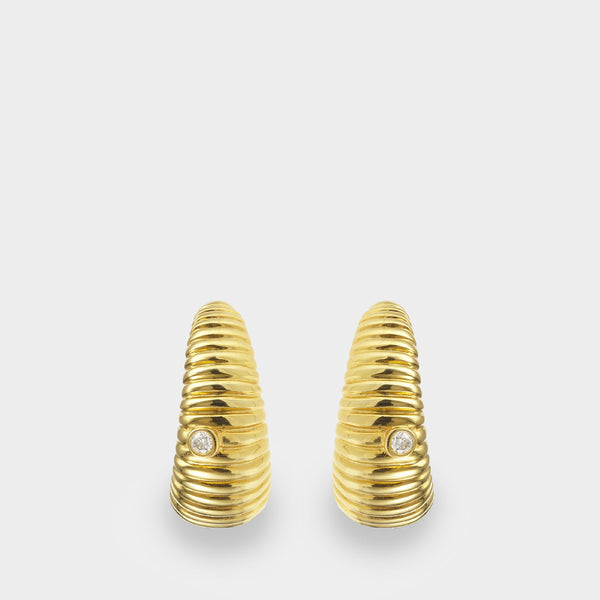 Boucles d'oreilles Berlingot en or 9 ct et diamants
