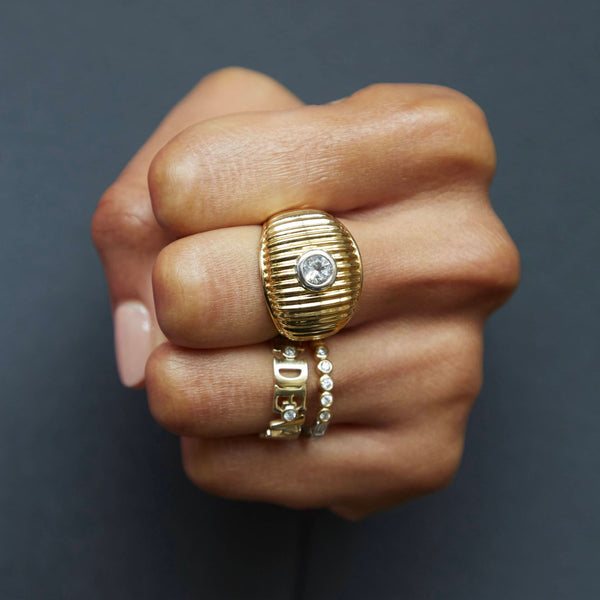 Bague Maxi Berlingot en or 9 et topaze