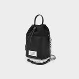 Sac Hobo 5Ac Small - Maison Margiela - Cuir - Noir